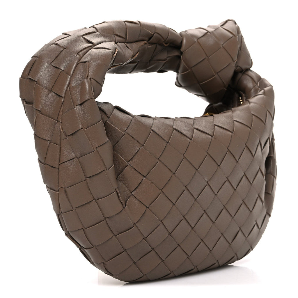 Nappa Intrecciato Mini Jodie Dark Taupe