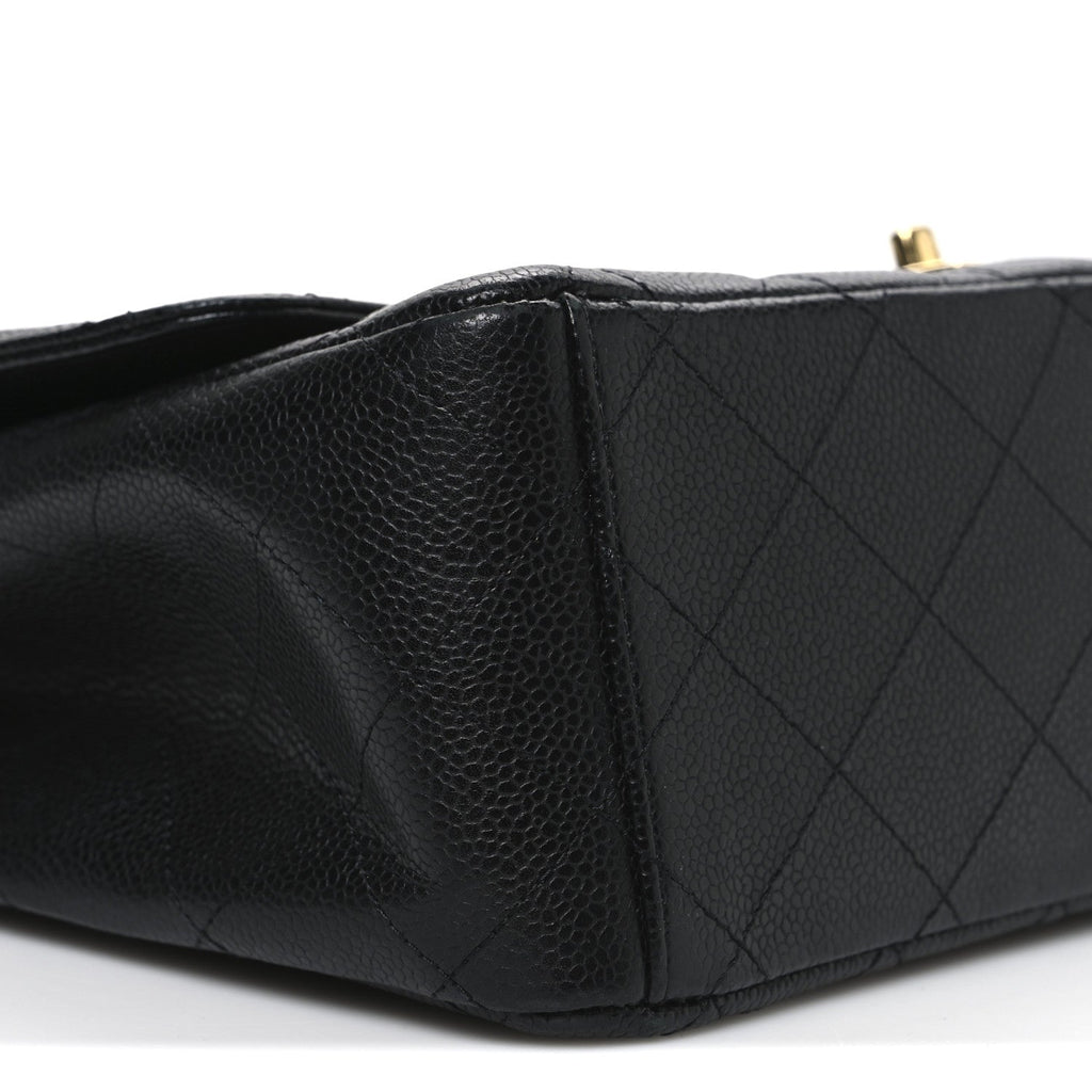 Caviar Quilted Maxi Double Flap Black