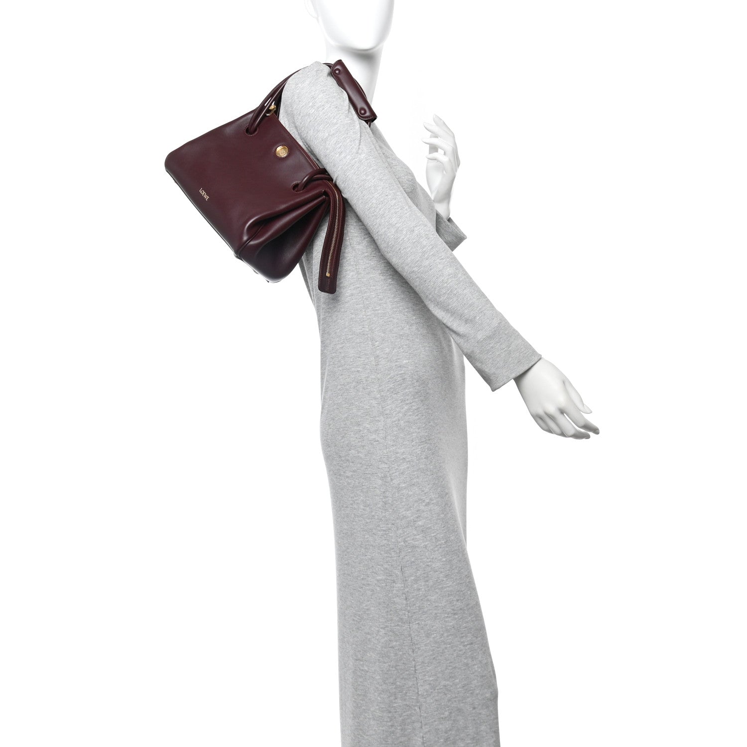 Supple Calfskin Small Madrid Bag Dark Burgundy