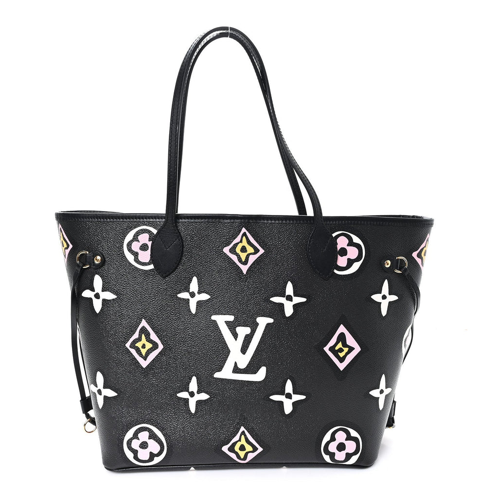 Monogram Giant Wild at Heart Neverfull MM Black