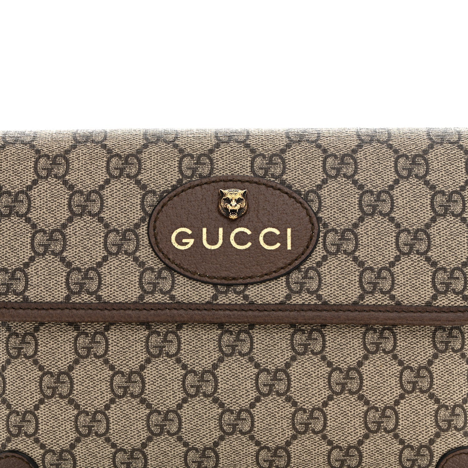 GG Supreme Monogram Neo Vintage Web Belt Bag Brown
