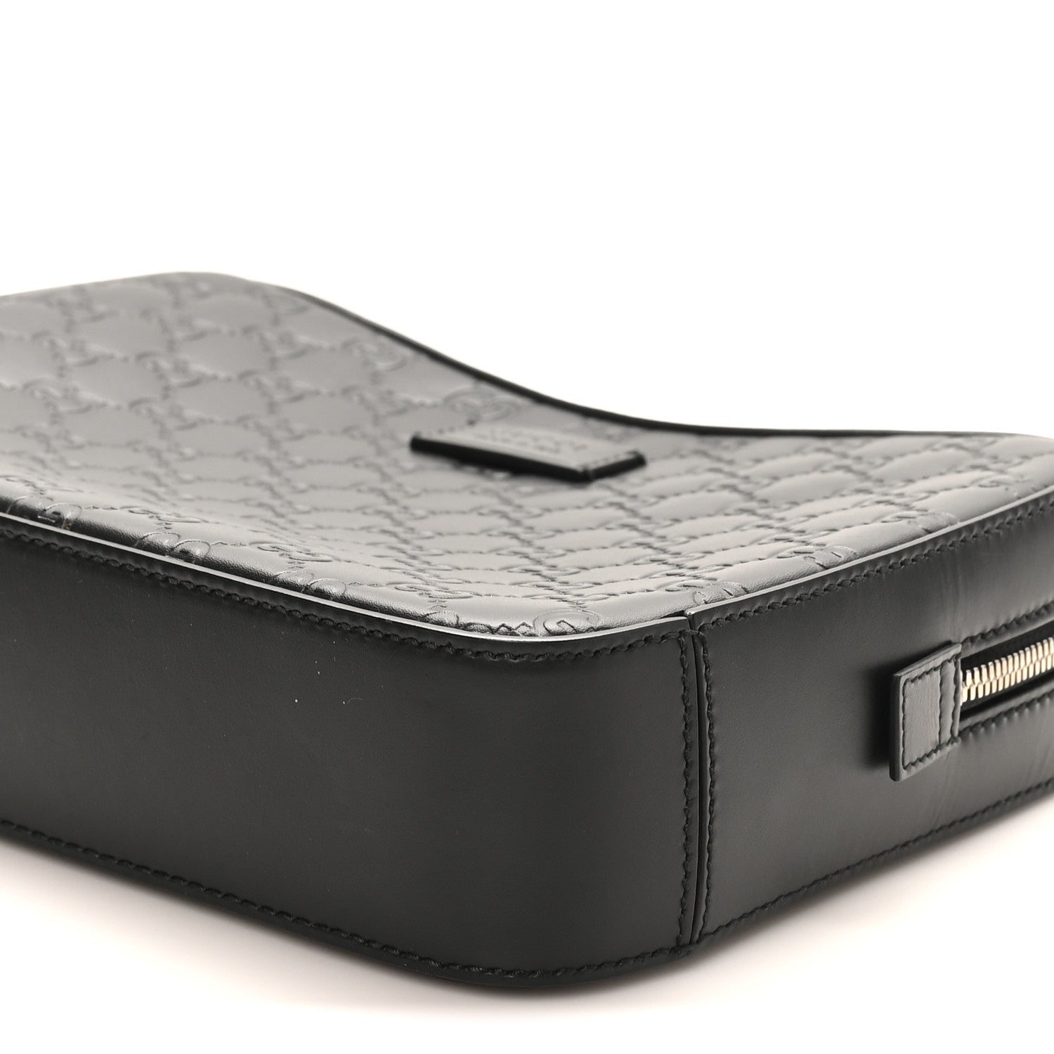 Guccissima Zip Pouch Wristlet Black