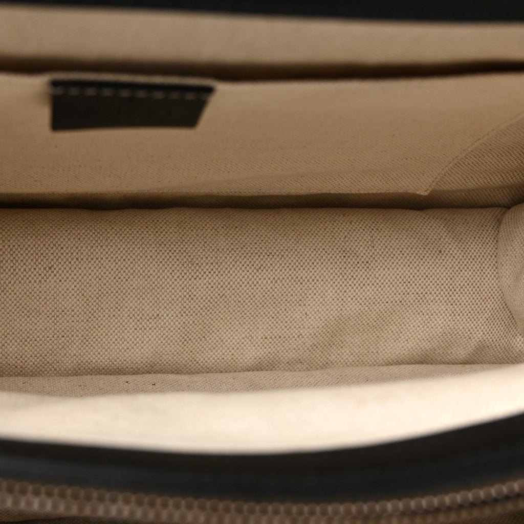 Moon Calfskin Web Large Dionysus Bamboo Top Handle Bag Black