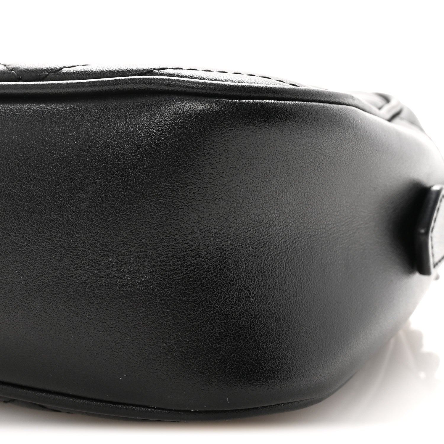 Calfskin Matelasse Monochrome Small GG Marmont Chain Shoulder Bag Black