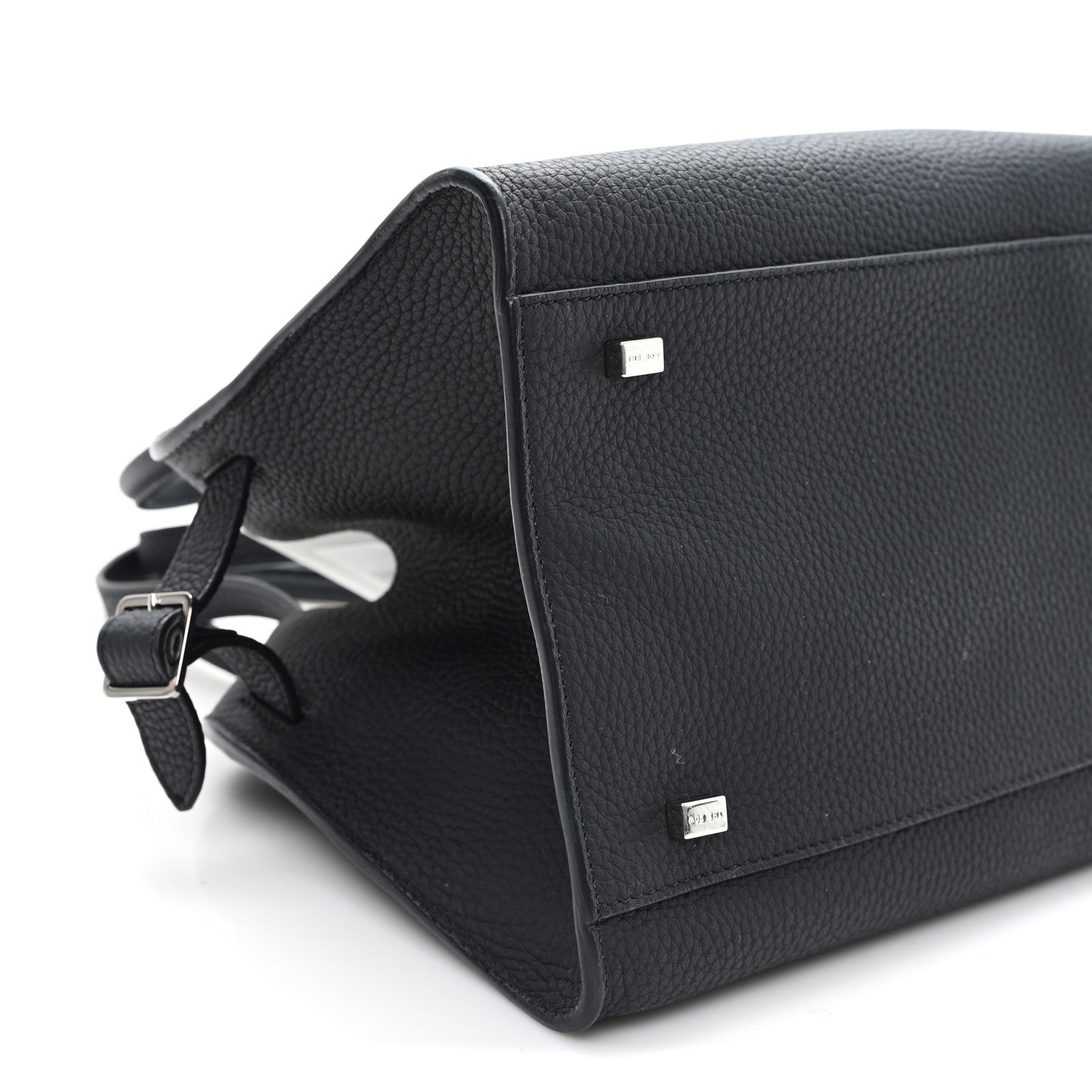 Grained Calfskin Soft Margaux 10 Bag Black