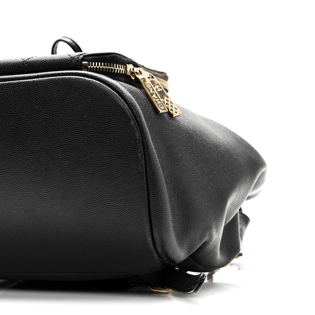 Caviar Quilted Business Affinity Backpack Black