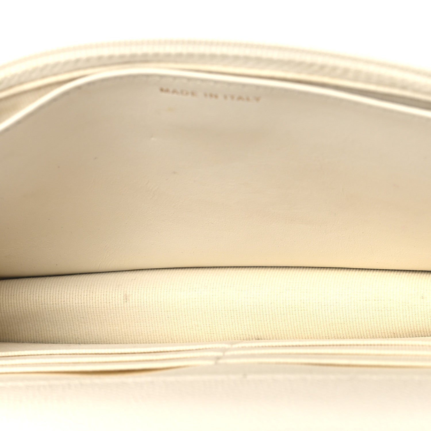 Shiny Caviar Quilted Flap Charm Wallet On Chain WOC White