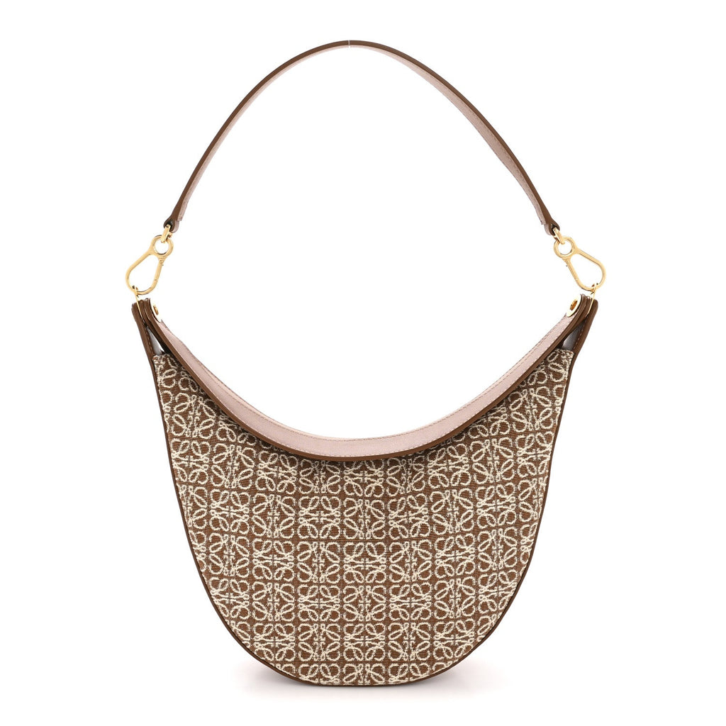 Jacquard Anagram Calfskin Luna Bag Tan Pecan
