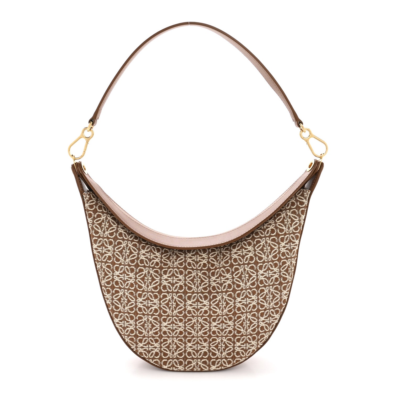 Jacquard Anagram Calfskin Luna Bag Tan Pecan
