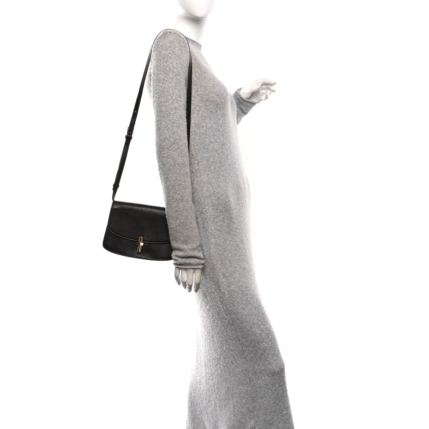 Sleek Calfskin The Sofia 8.75 Crossbody Dark Brown