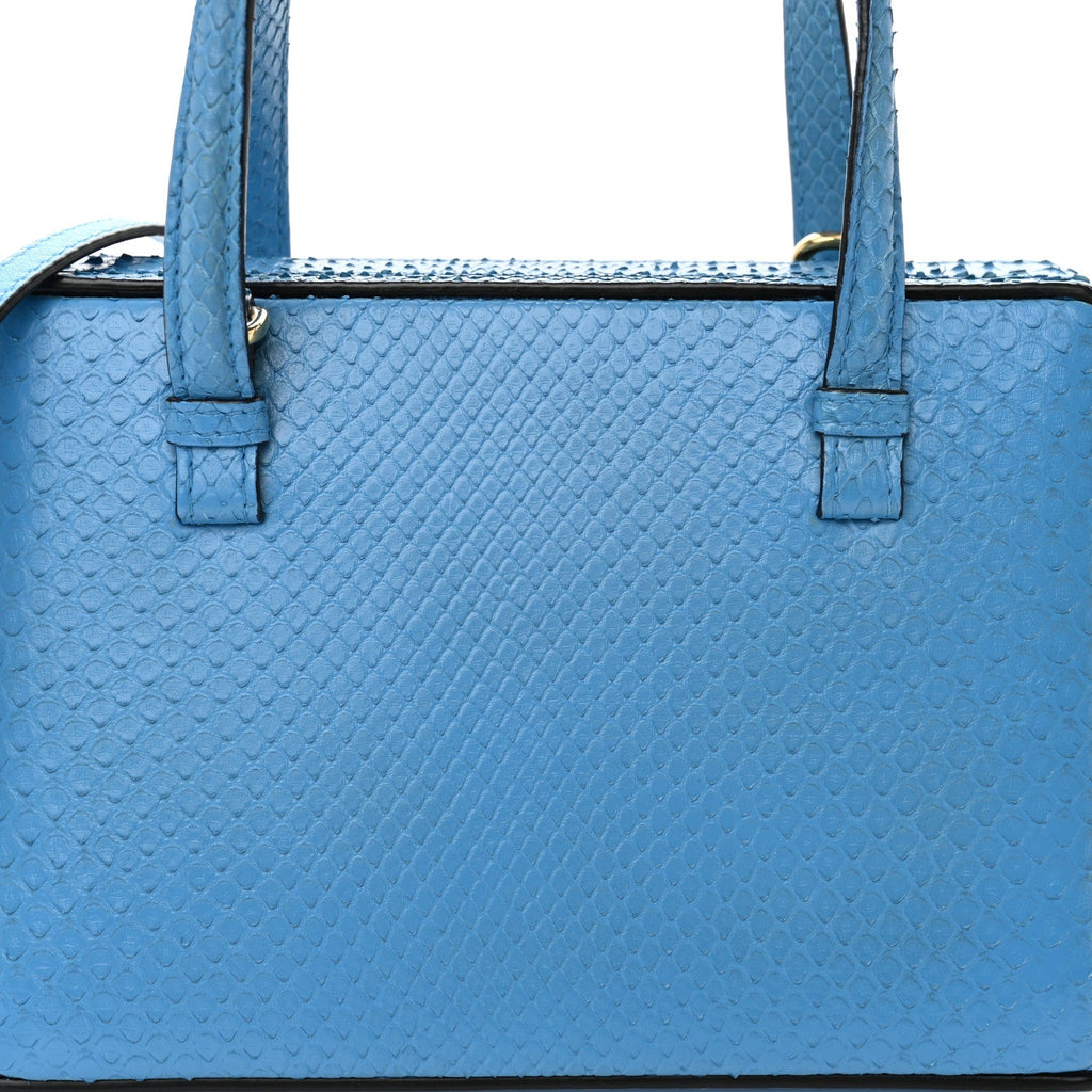 Snakeskin Small Postal Bag Sky Blue