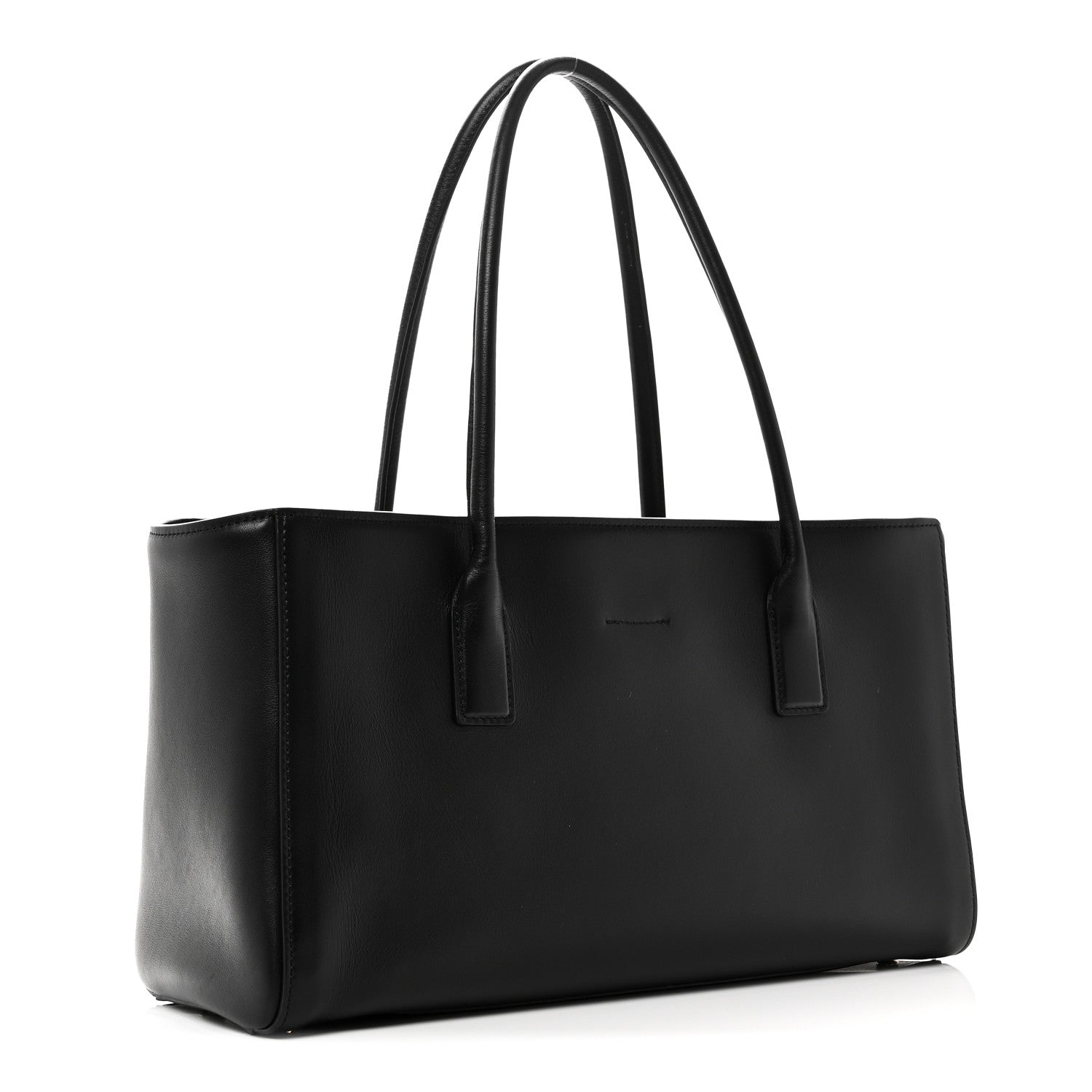 Calfskin Archetype Small Shopping Tote Black