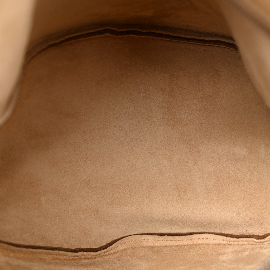 Grained Calfskin Large Slouchy Banana Bag Brunette