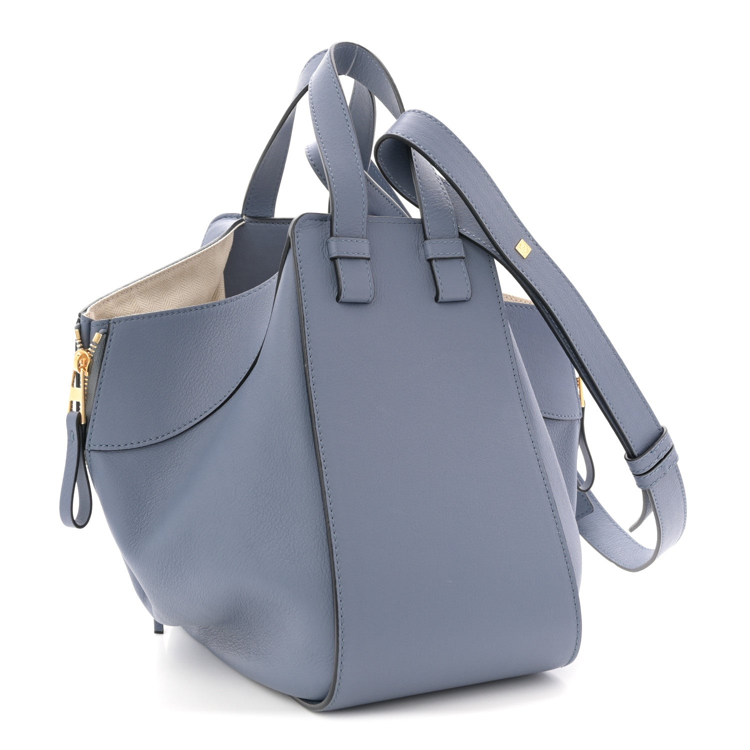Calfskin Small Hammock Shoulder Bag Atlantic