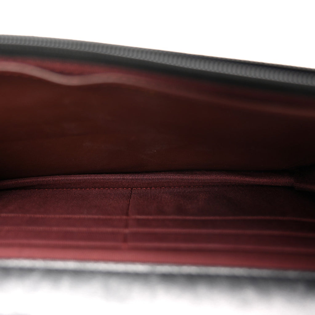 Lambskin Quilted Wallet On Chain WOC Black