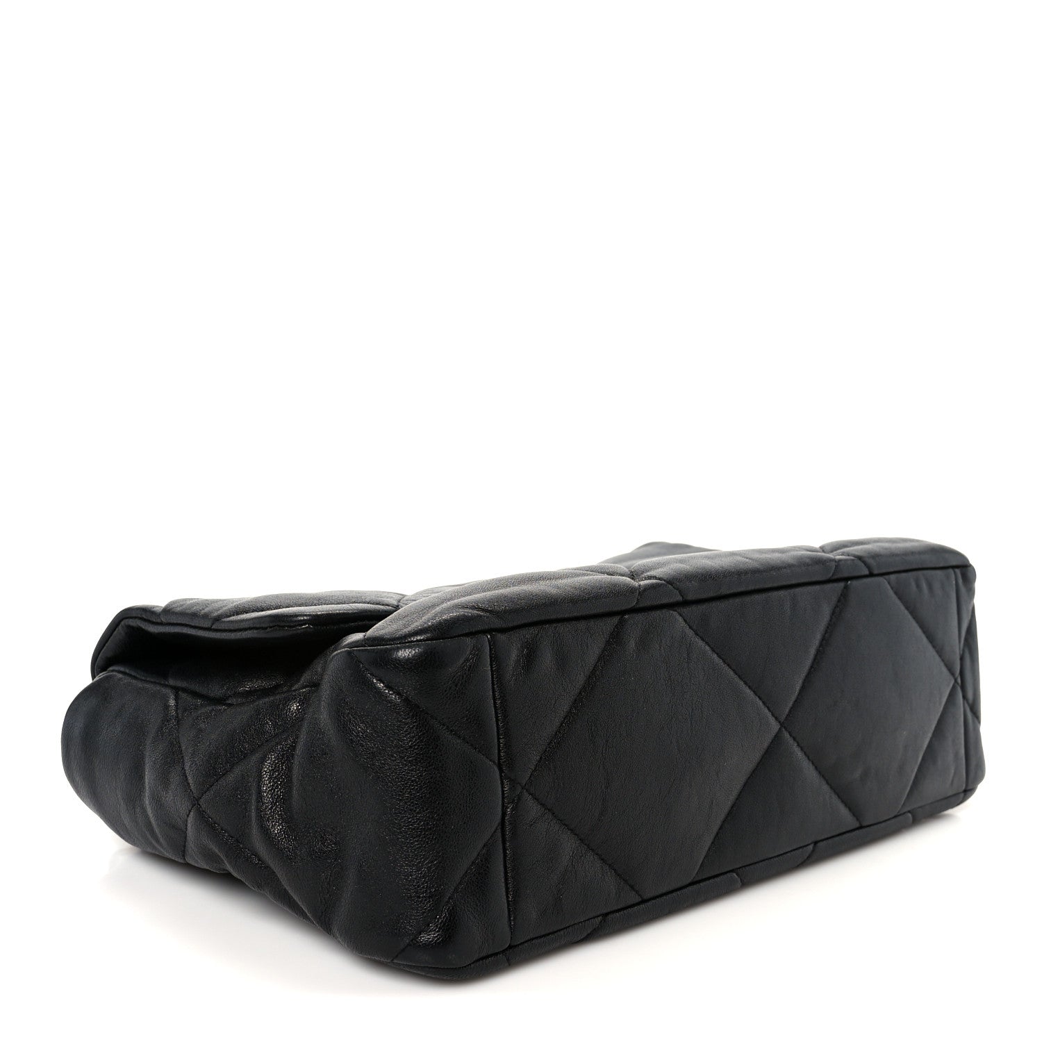 Goatskin Quilted Large Chanel 19 Flap Black