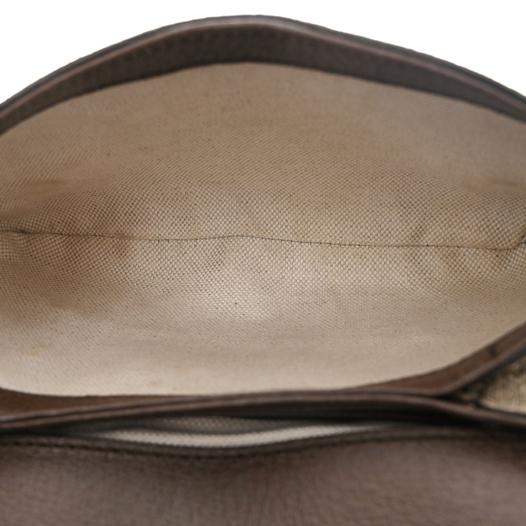 GG Supreme Monogram Textured Dollar Calfskin Mini Blondie Chain Shoulder Flap Bag Beige Ebony New Acero