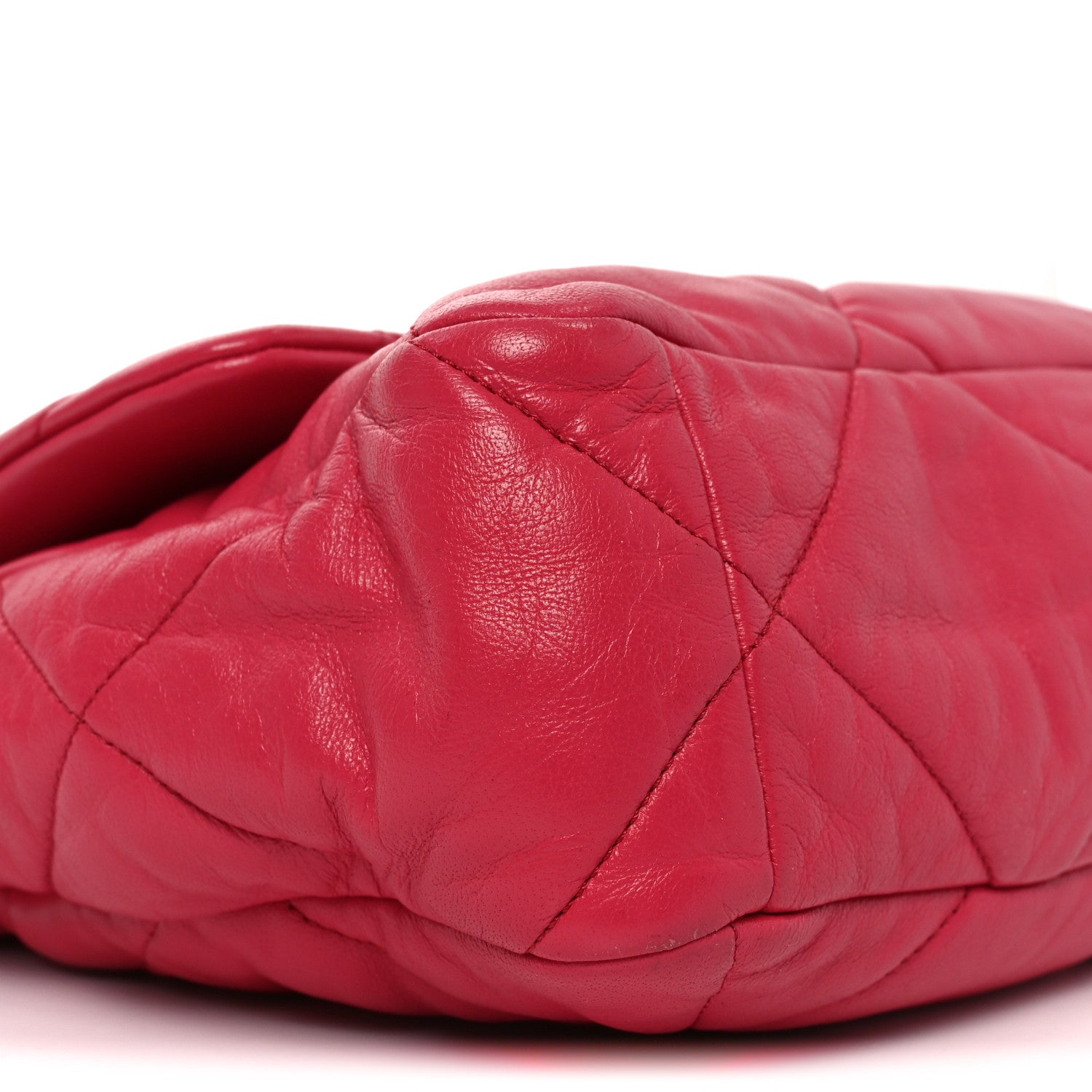 Goatskin Quilted Large Chanel 19 Flap Dark Pink