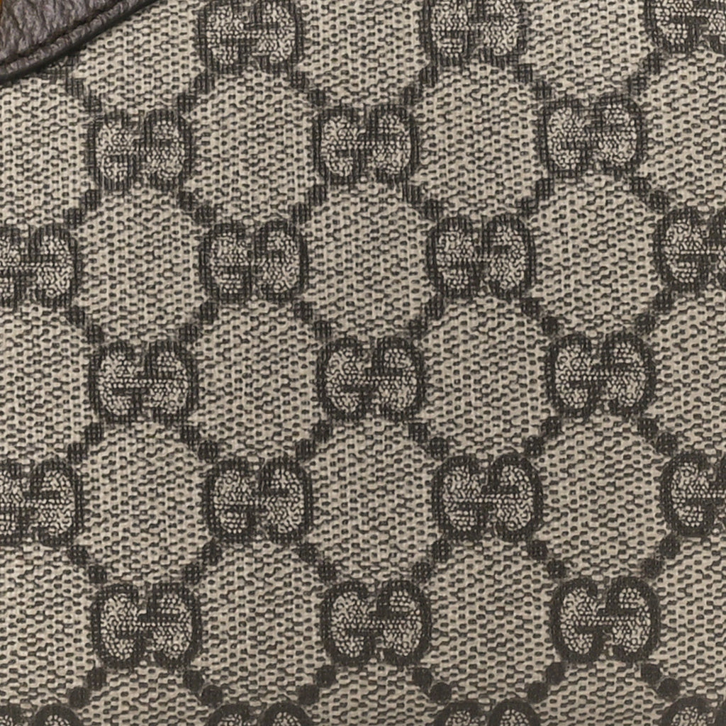 GG Supreme Monogram Textured Dollar Calfskin Web Small Ophidia GG Handbag Beige Ebony New Acero