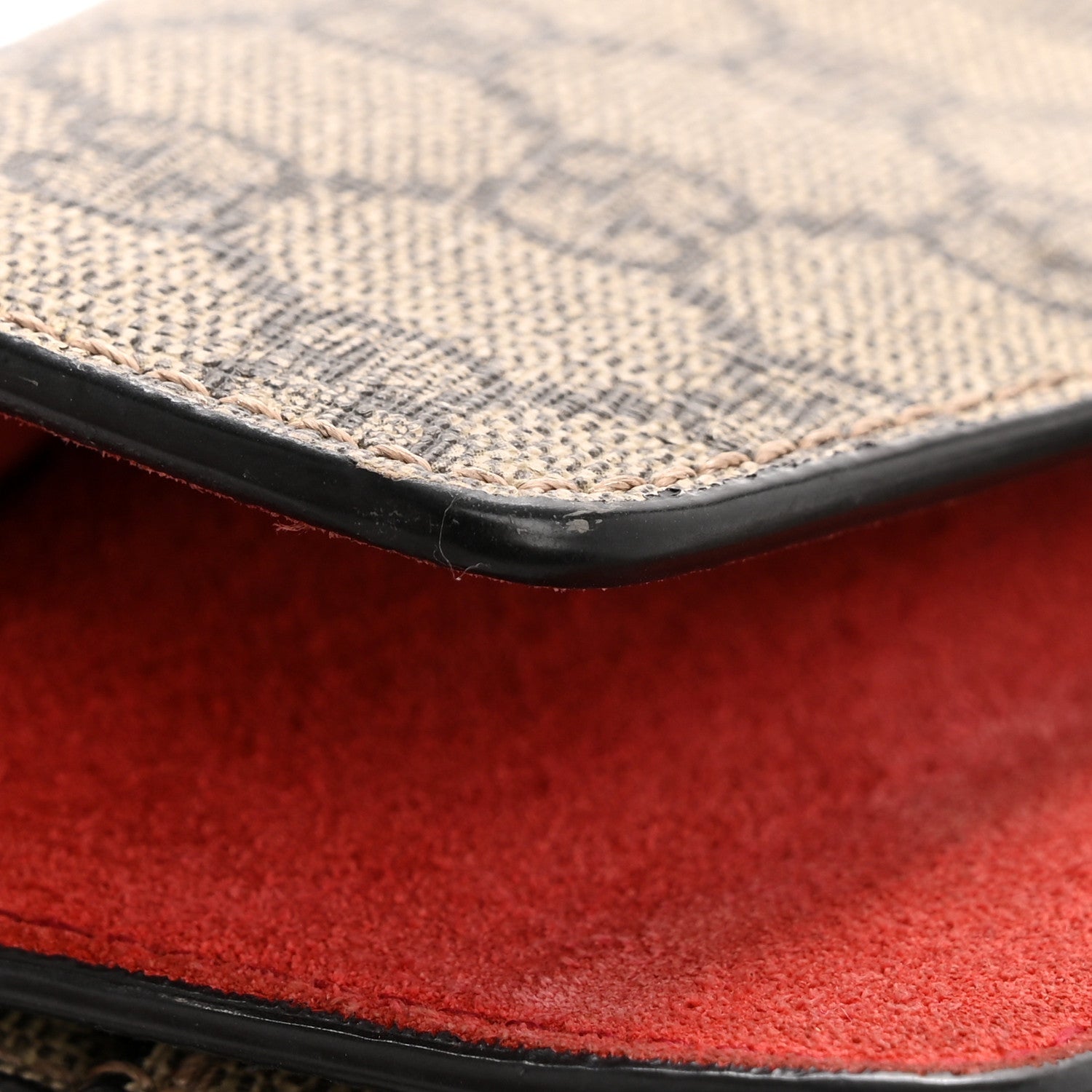 GG Supreme Monogram Suede Mini Dionysus Shoulder Bag Beige Ebony Vulcanic Red
