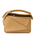 Calfskin Mini Woven Puzzle Bag Sahara