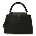Taurillon Capucines PM Black Fuchsia