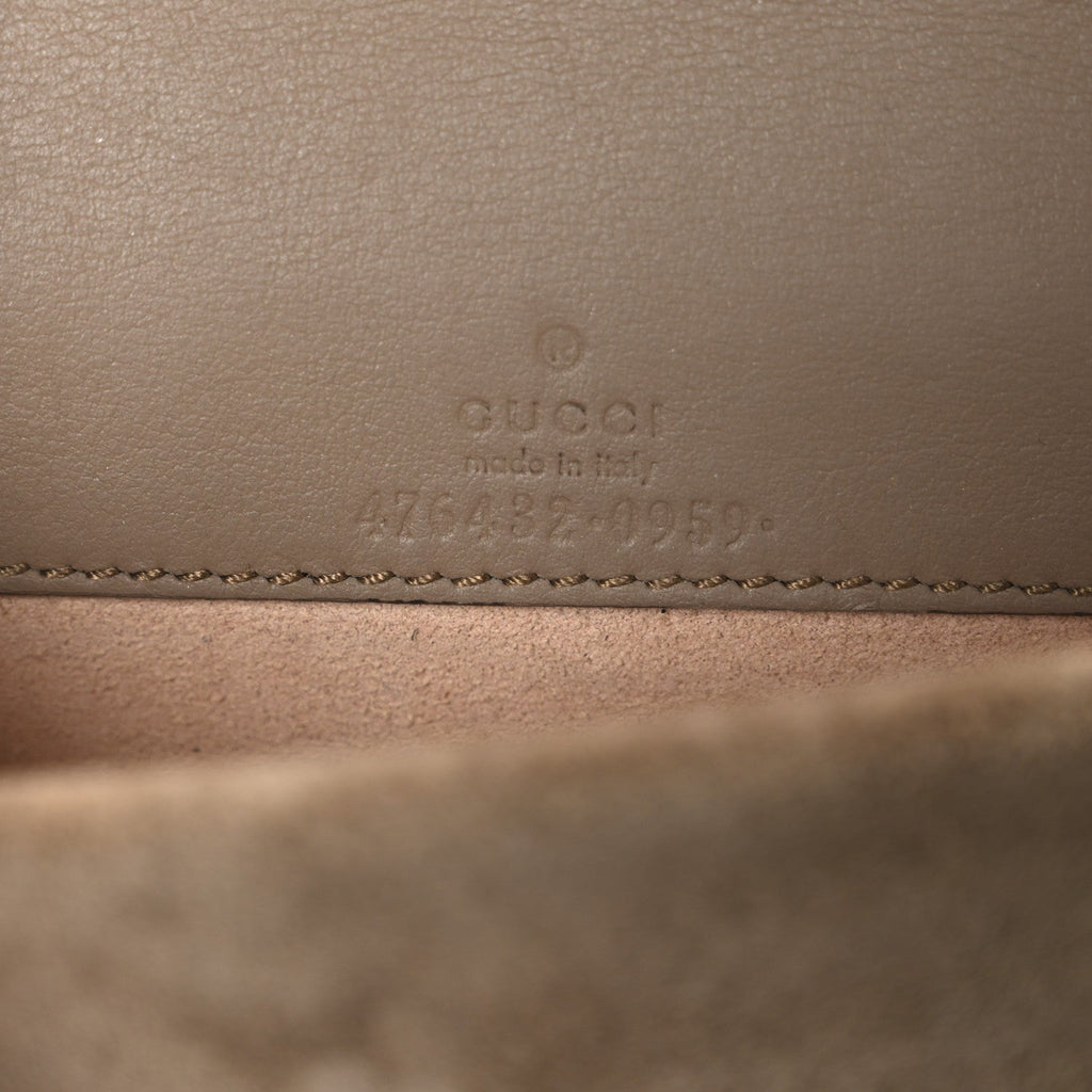GG Supreme Monogram Super Mini Dionysus Shoulder Bag Taupe