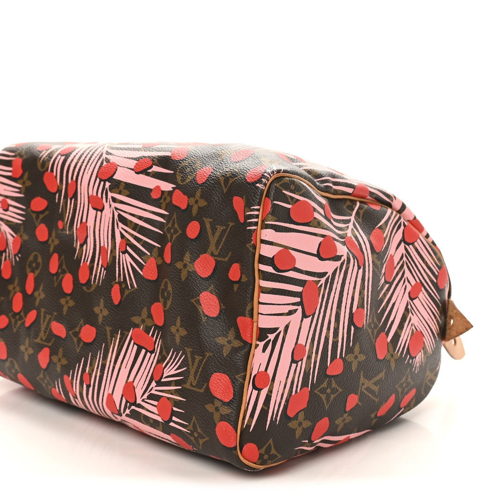 Monogram Jungle Dots Speedy 30 Sugar Pink Poppy