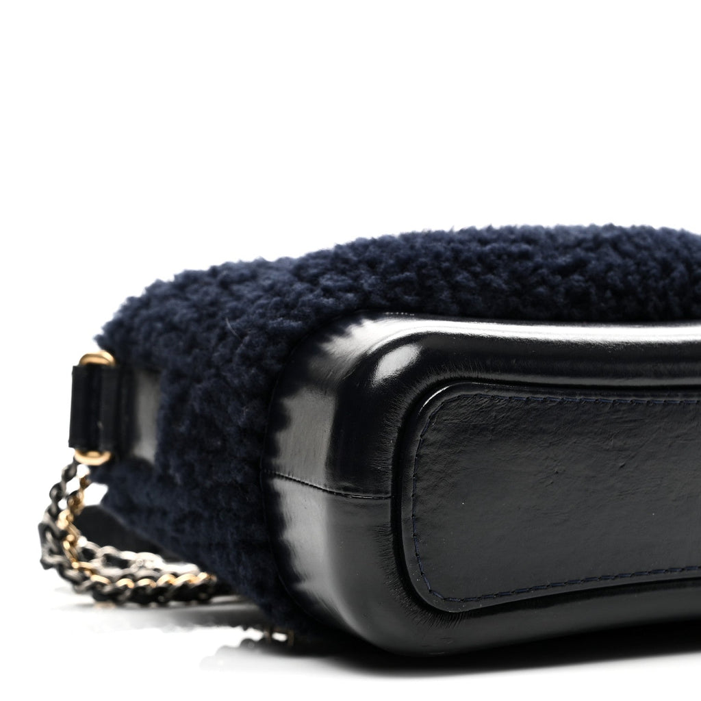 Shearling Small Gabrielle Hobo Navy