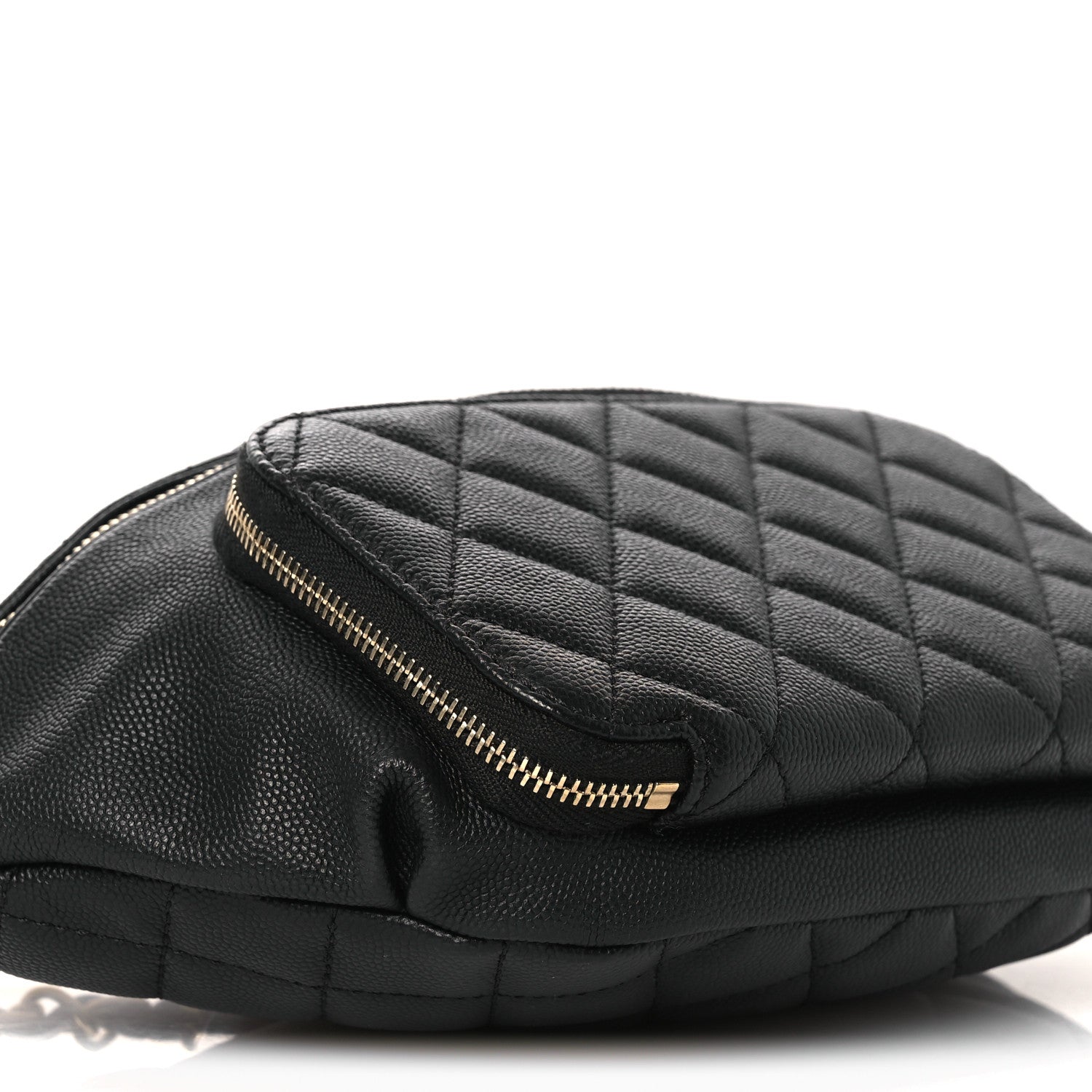 Caviar Quilted Business Affinity Waist Belt Bag Black