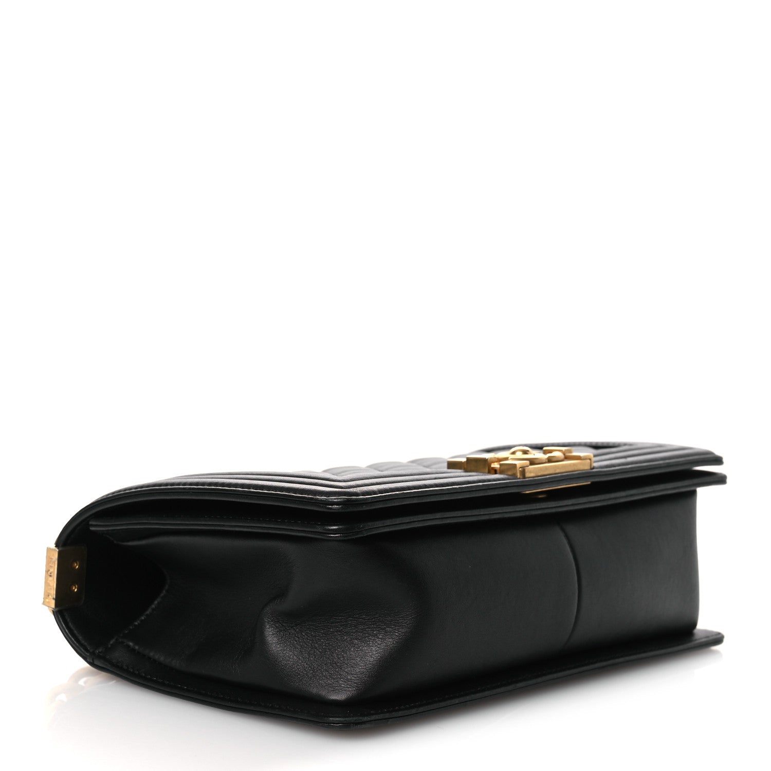 Lambskin Quilted Medium Boy Flap Black
