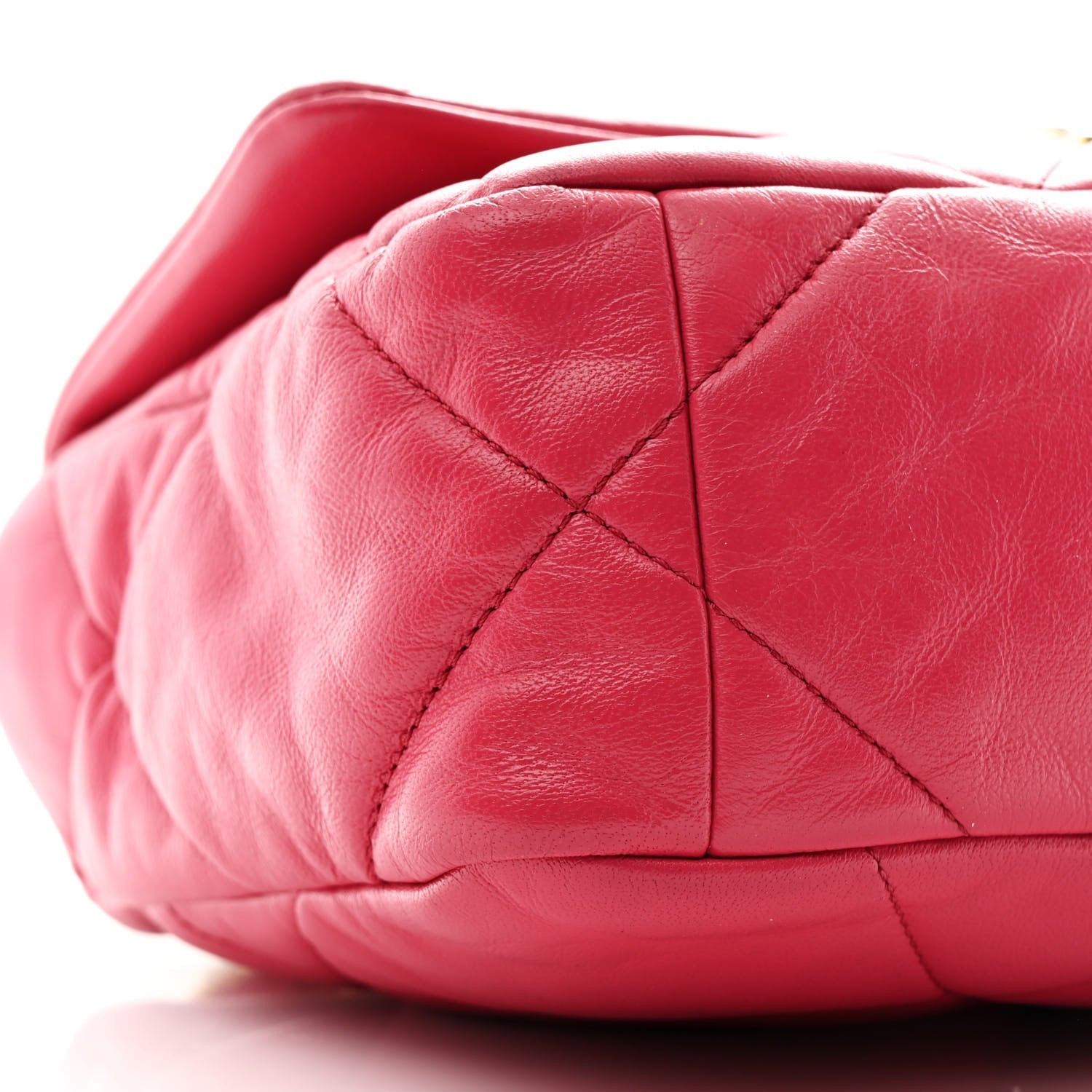 Lambskin Quilted Medium Chanel 19 Flap Dark Pink