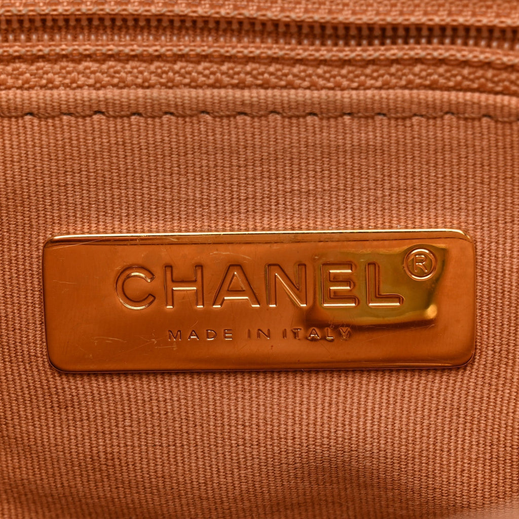 Lambskin Quilted Medium Chanel 19 Flap Brown