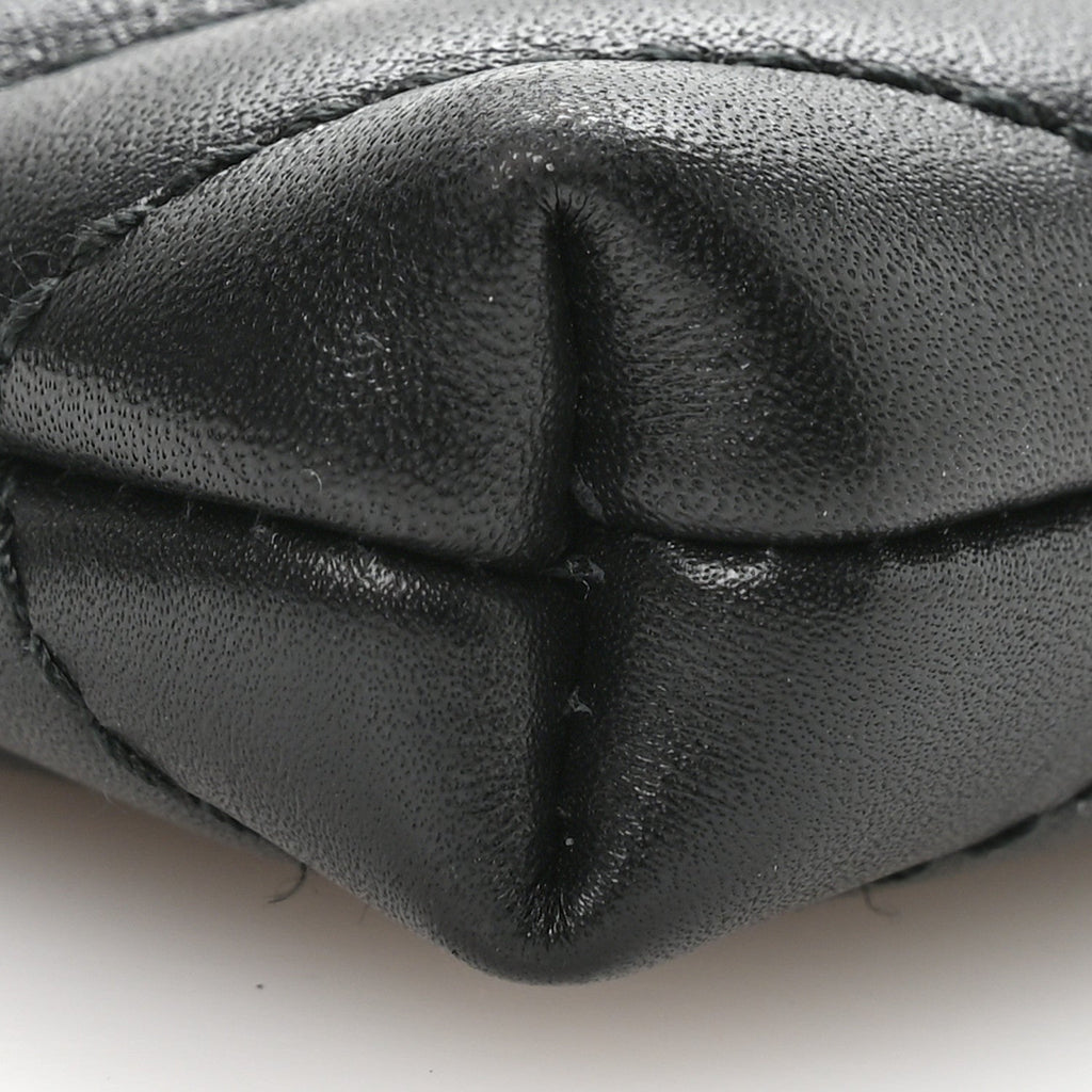 Calfskin Matelasse Mini GG Marmont Chain Bag Black