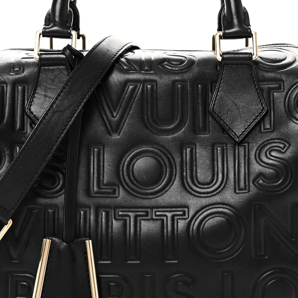 Calfskin Embossed Mini Cube Speedy Black