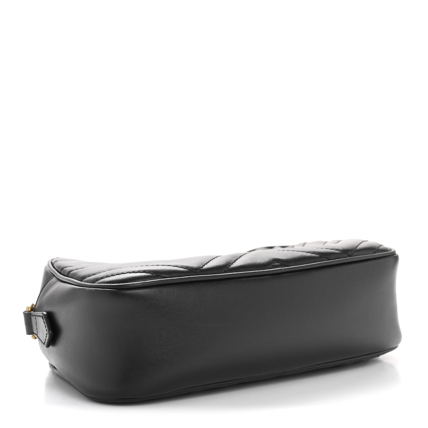 Calfskin Matelasse Small GG Marmont Chain Shoulder Bag Black