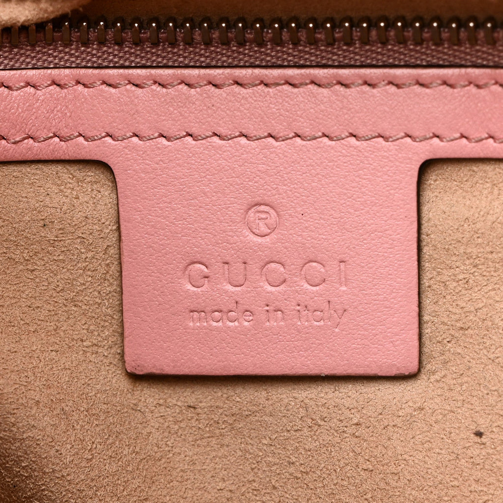Calfskin Matelasse Small GG Marmont Shoulder Bag Wild Rose