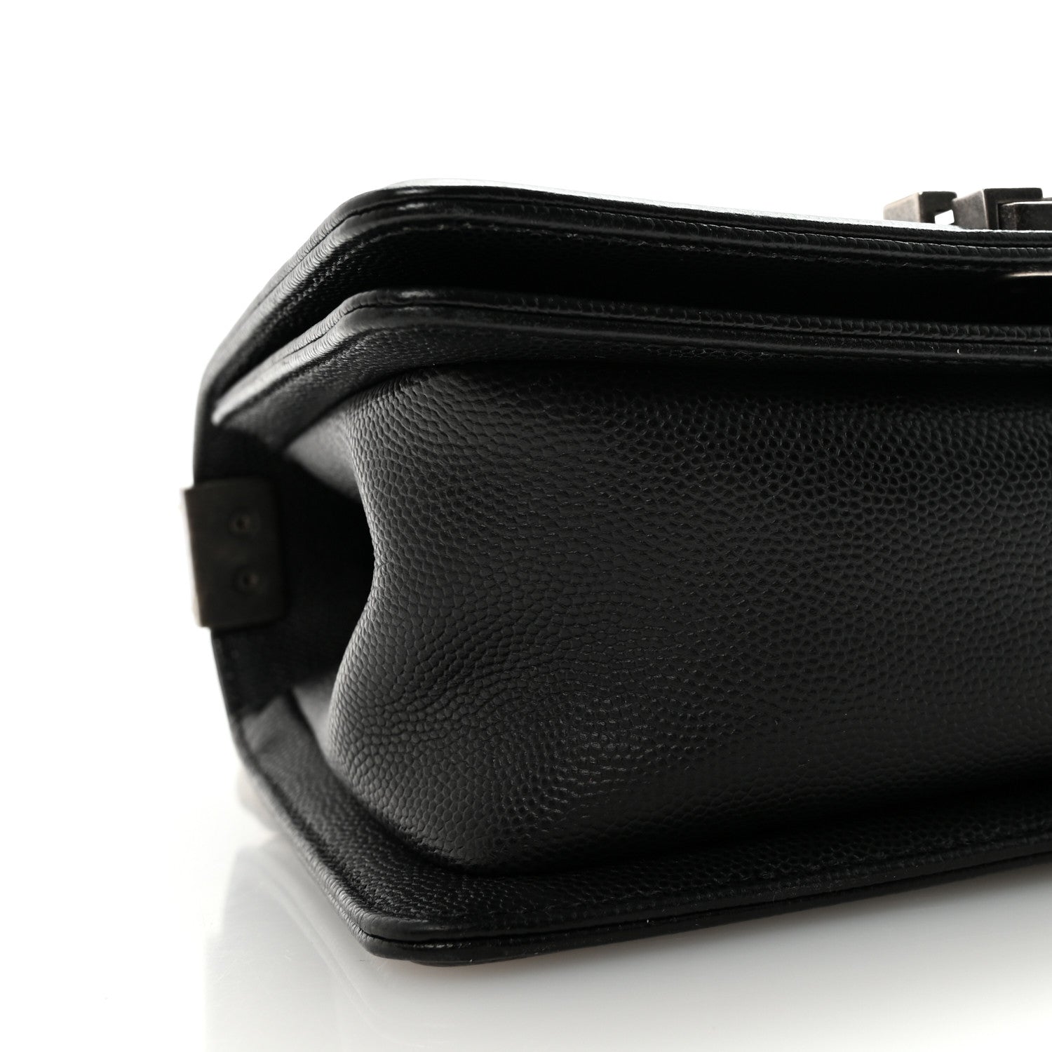 Caviar Quilted Small Boy Flap Black