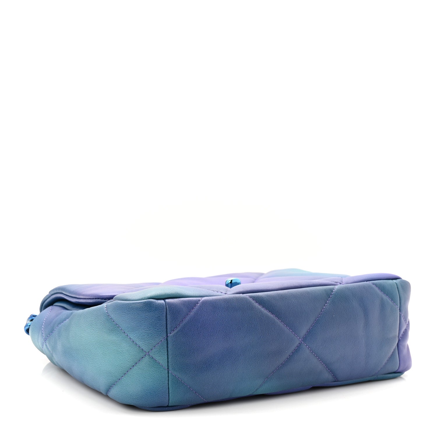 Tie Dye Calfskin Quilted Medium Chanel 19 Flap Blue Purple
