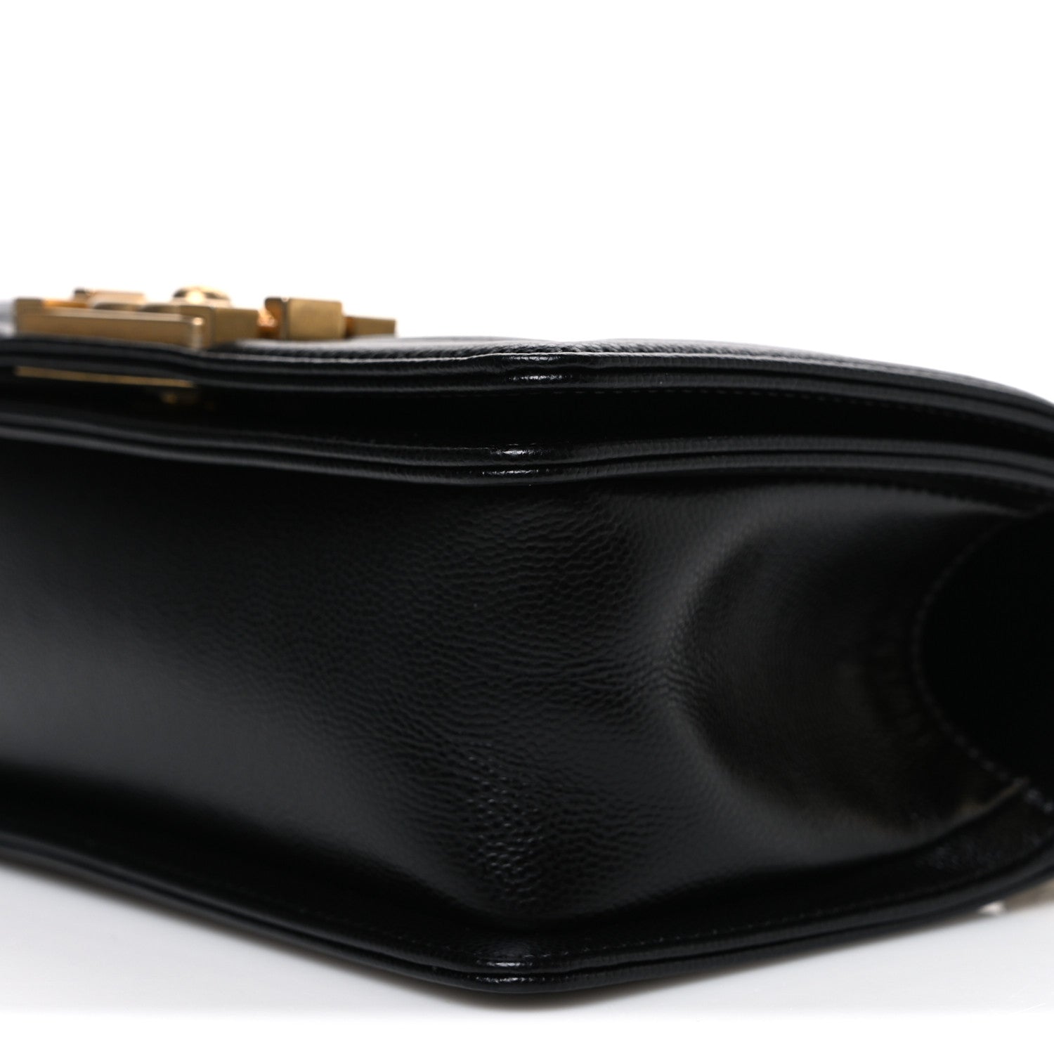 Caviar Quilted Small Boy Flap Black