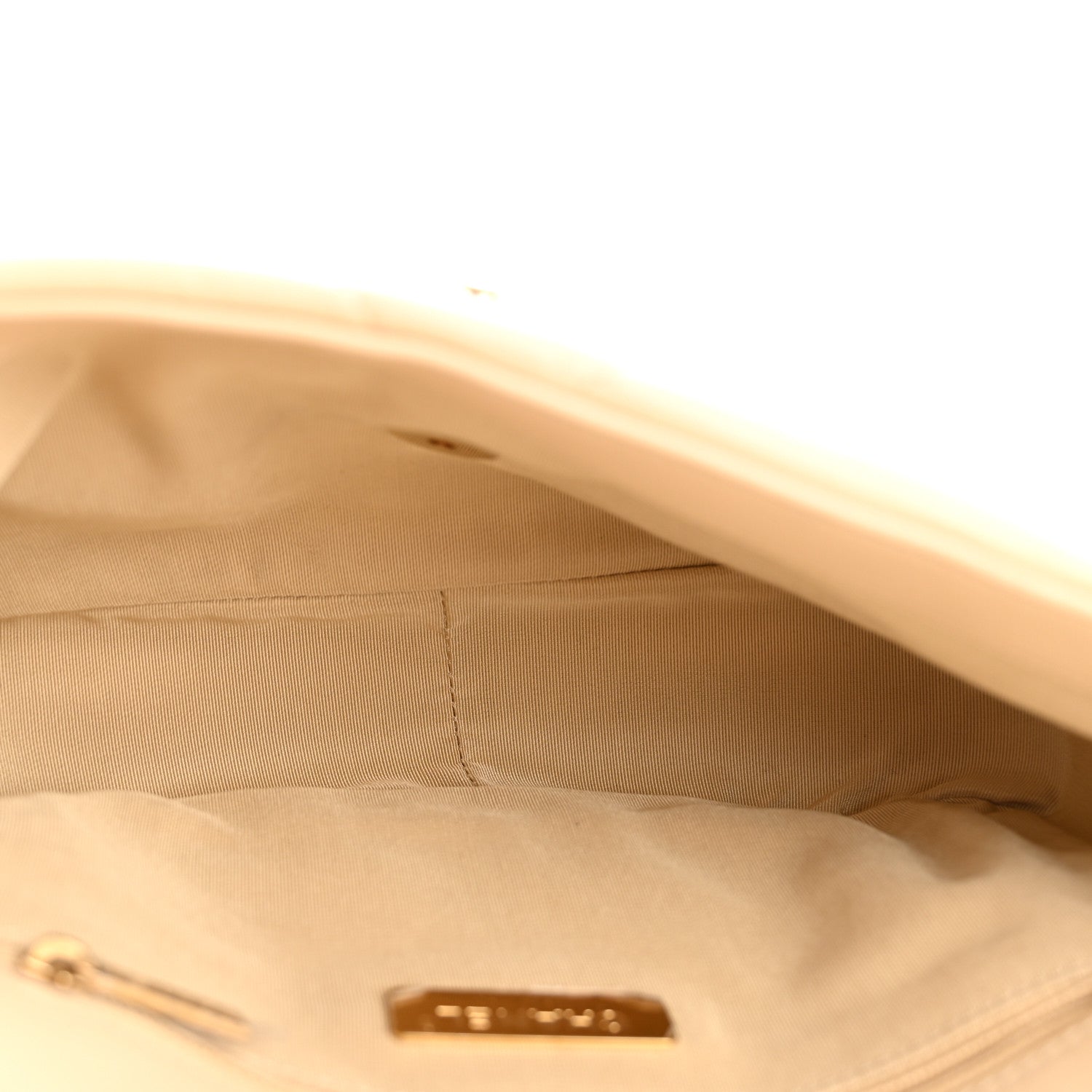 Lambskin Quilted Medium Chanel 19 Flap Beige