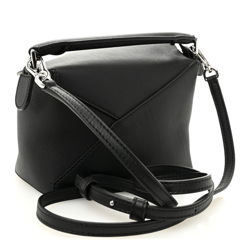 Calfskin Mini Puzzle Bag Black
