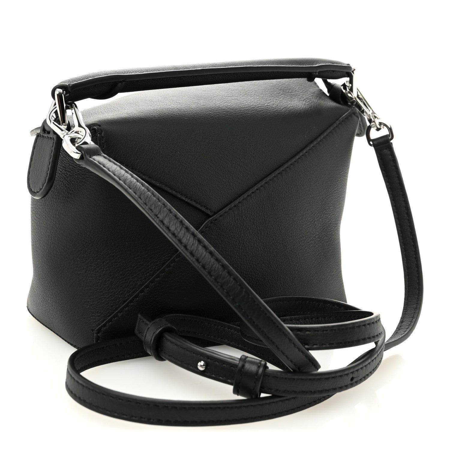 Calfskin Mini Puzzle Bag Black