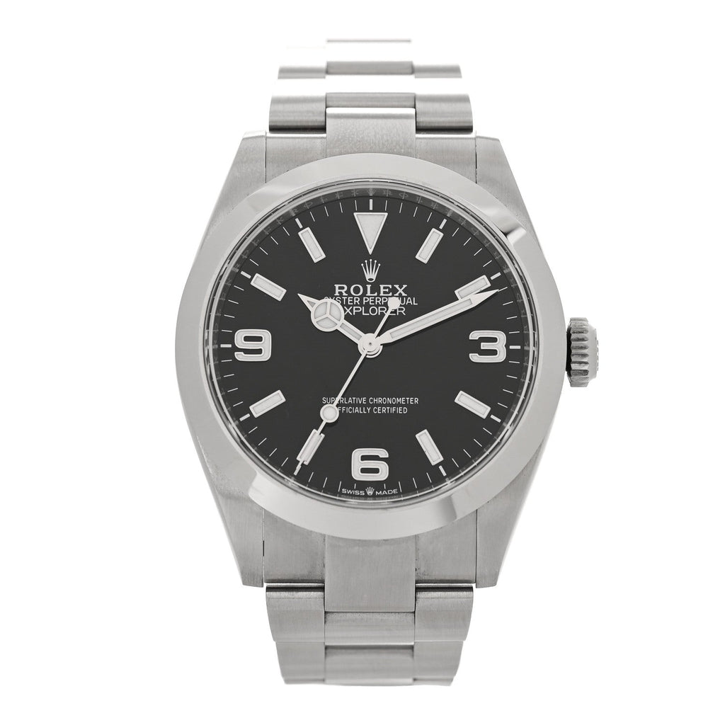 Stainless Steel 40mm Oyster Perpetual Explorer Watch Black 224270