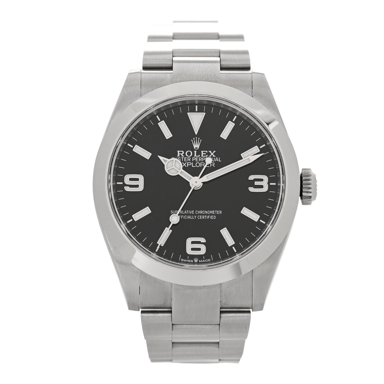 Stainless Steel 40mm Oyster Perpetual Explorer Watch Black 224270