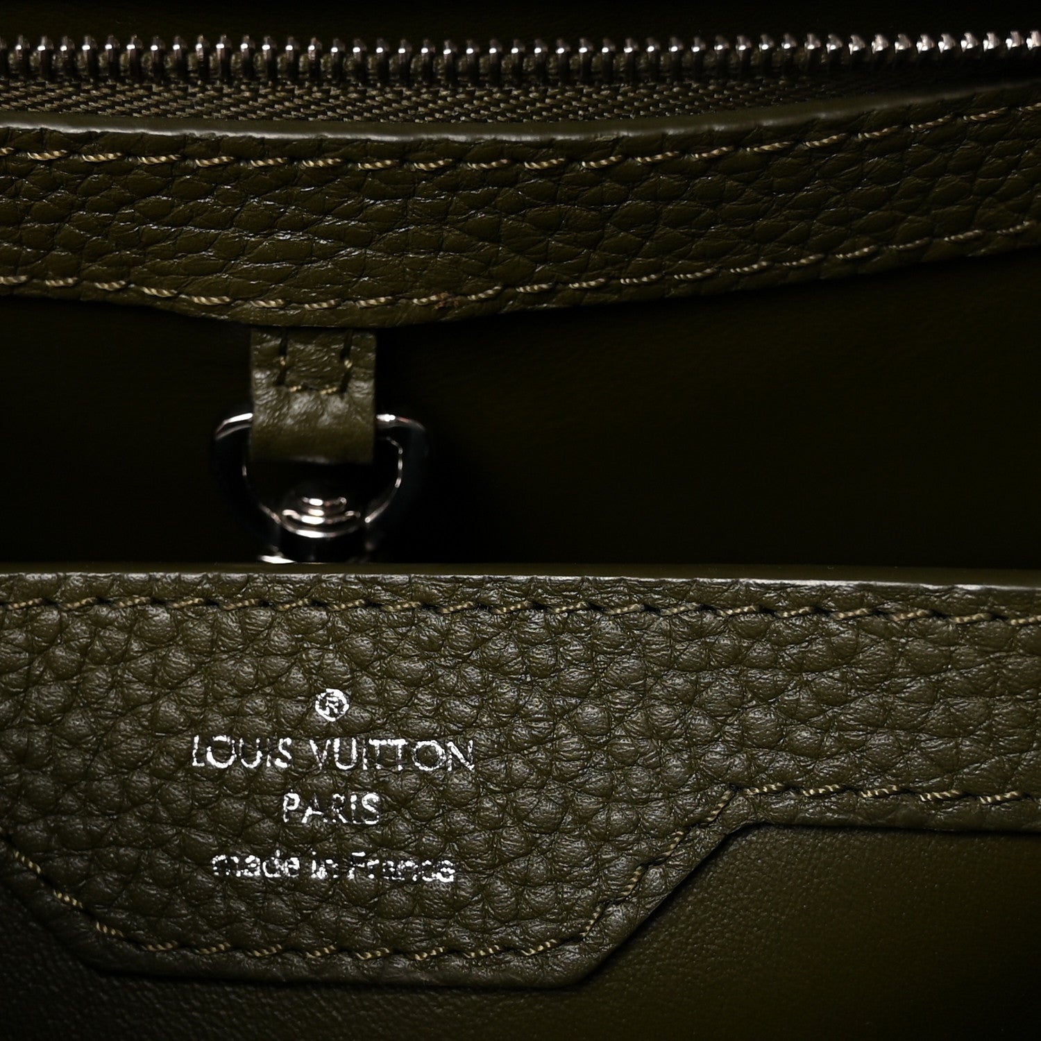 Taurillon Capucines BB Khaki