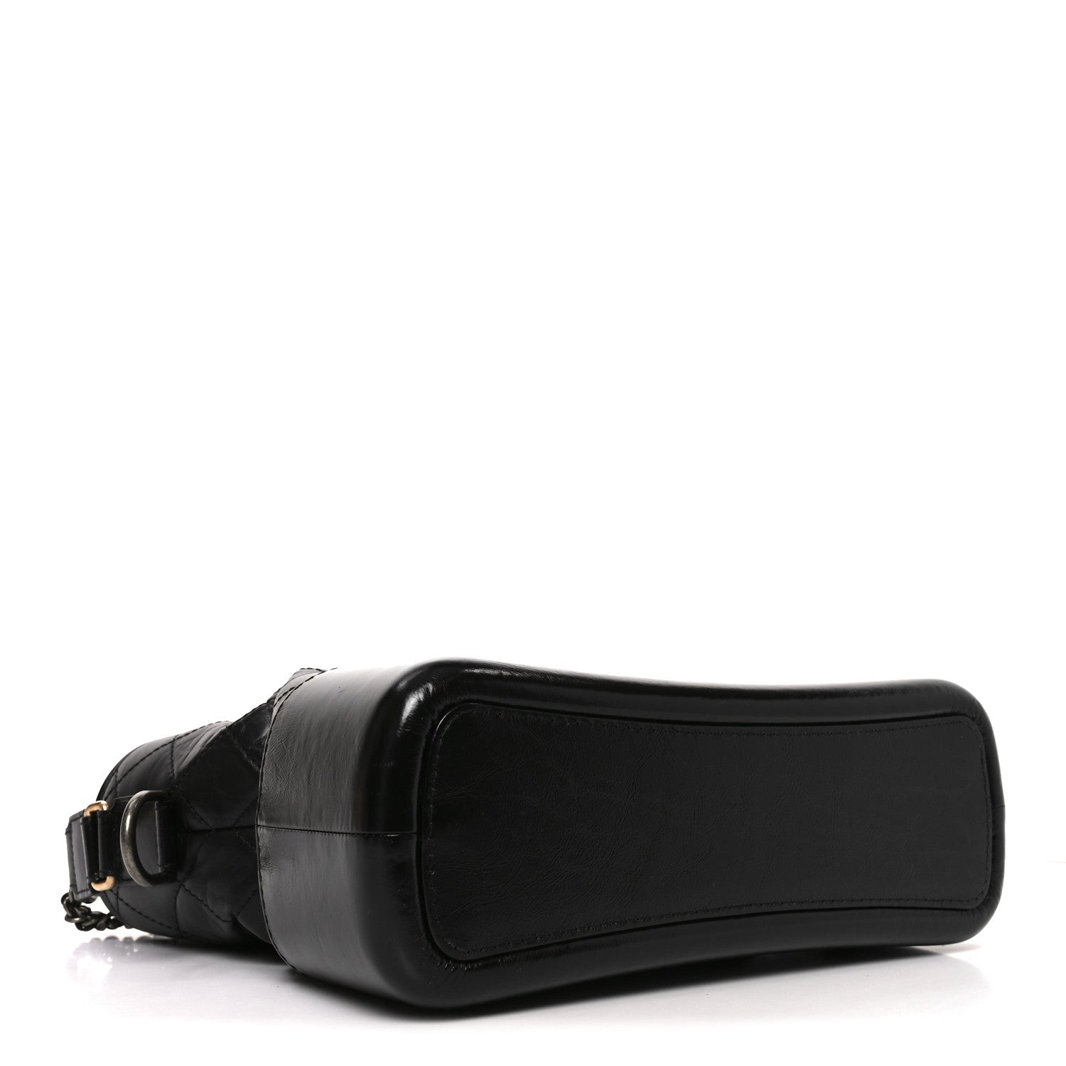 Aged Calfskin Quilted Medium Gabrielle Hobo Black