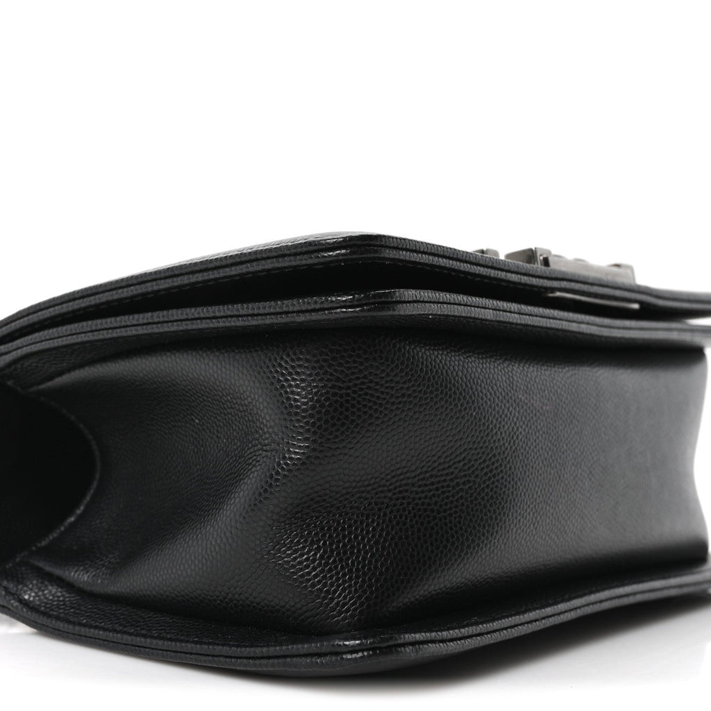 Caviar Quilted Small Boy Flap Black