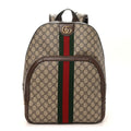 GG Supreme Monogram Medium Ophidia Day Backpack Brown