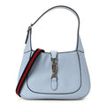 Grained Calfskin Web Medium Jackie 1961 Hobo Light Blue
